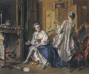 Francois Boucher Lady Fastening her Garter oil painting picture wholesale